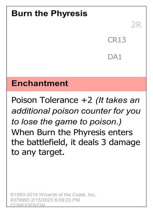 Burn the Phyresis card art