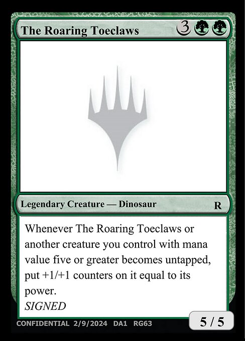 The Roaring Toeclaws card art