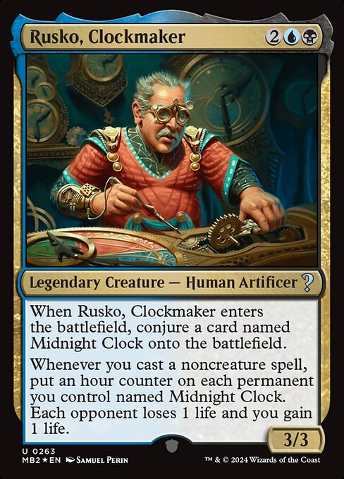 Rusko, Clockmaker card art