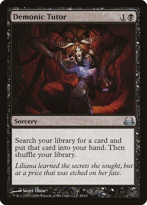 Demonic Tutor card art
