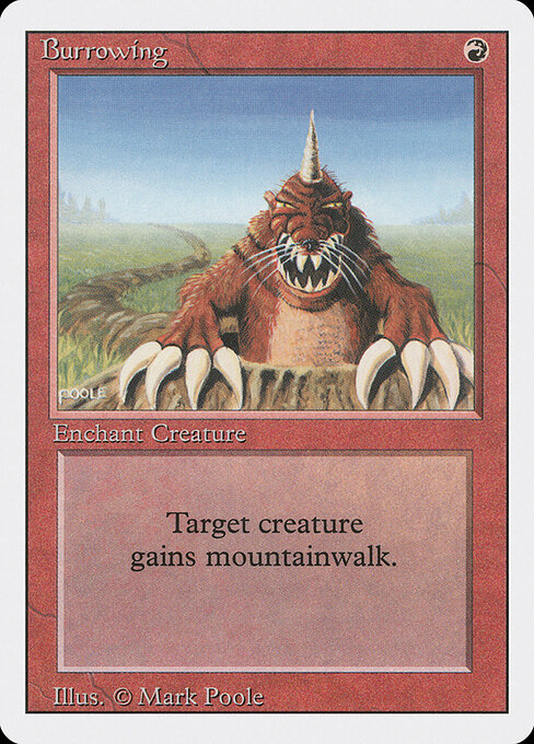 Burrowing card art
