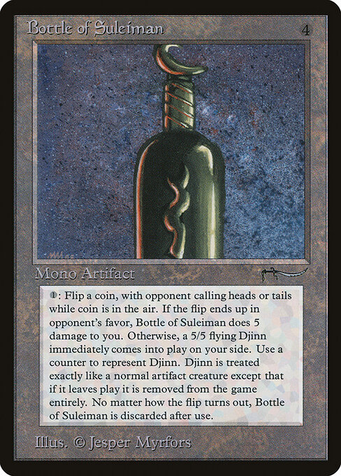 Bottle of Suleiman card art