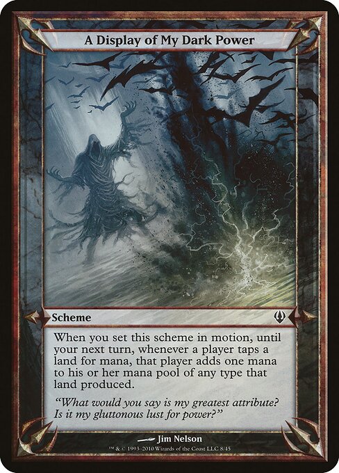 A Display of My Dark Power (Archenemy) card art