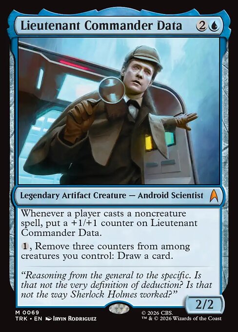 Lieutenant Commander Data card art