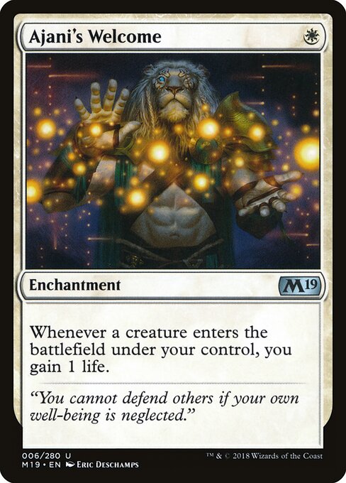 Ajani's Welcome card art