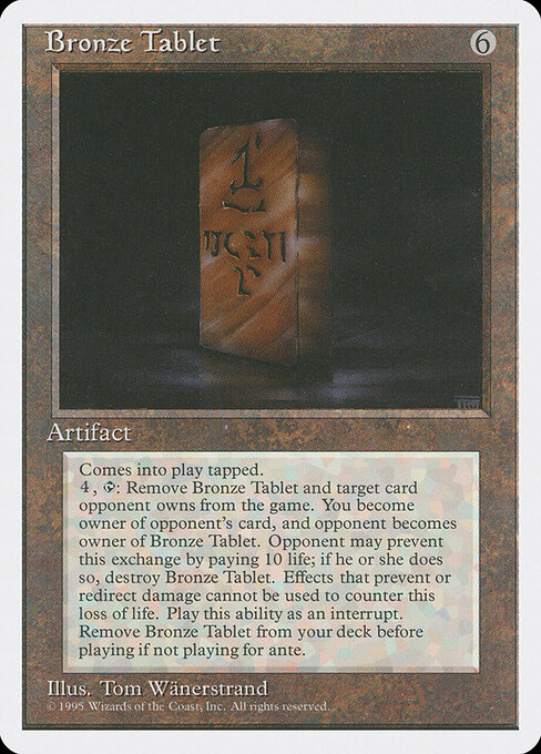 Bronze Tablet card art