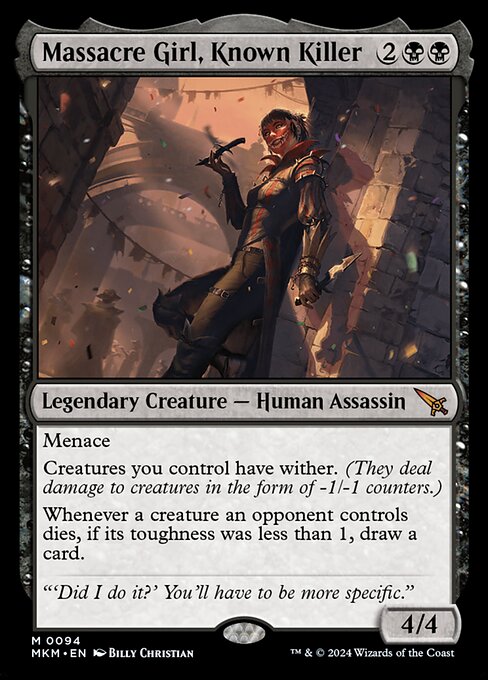 Massacre Girl, Known Killer card art