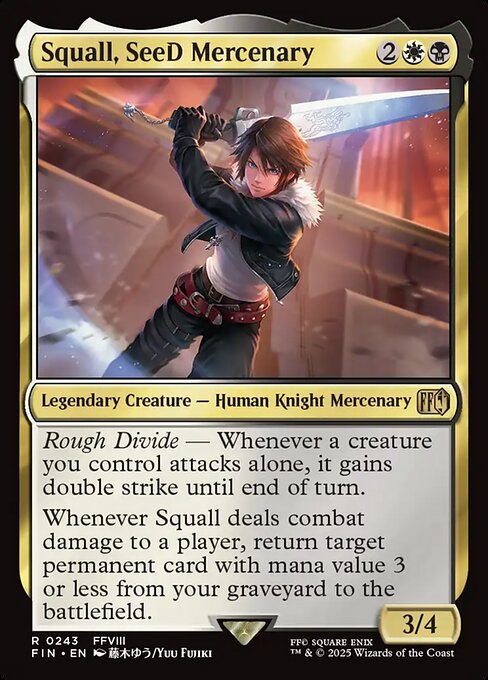 Squall, SeeD Mercenary card art