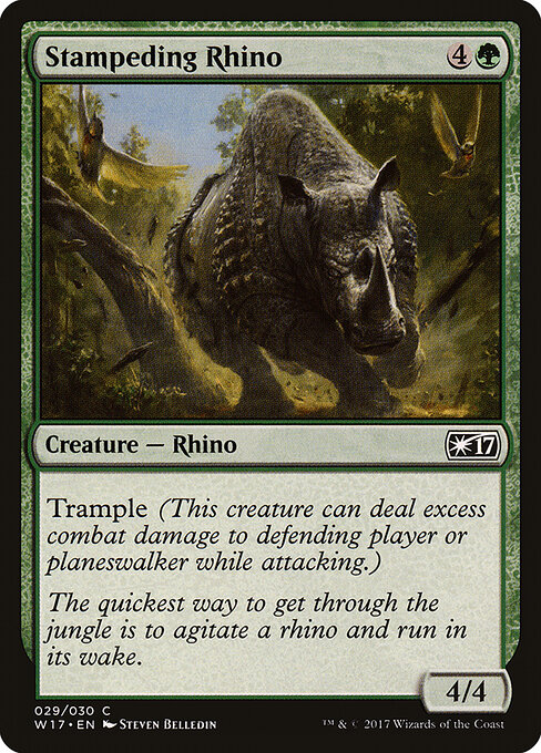 Stampeding Rhino card art