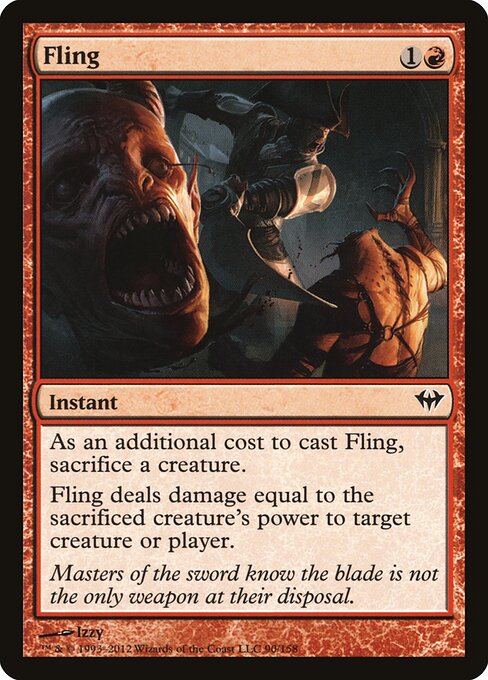 Fling card art