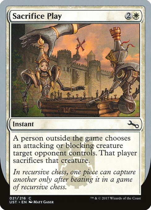 Sacrifice Play card art