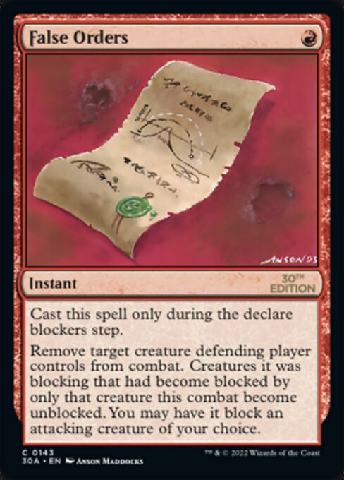 False Orders card art
