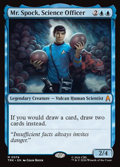 Mr. Spock, Science Officer card art