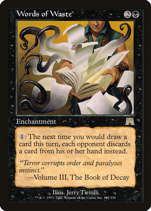 Words of Waste card art