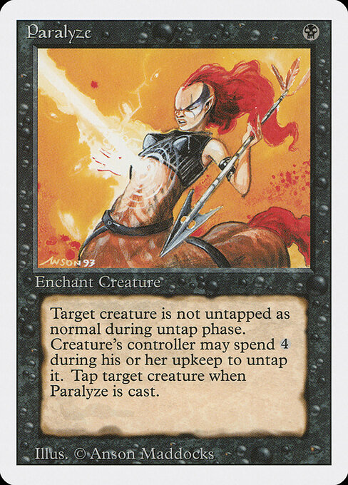 Paralyze card art