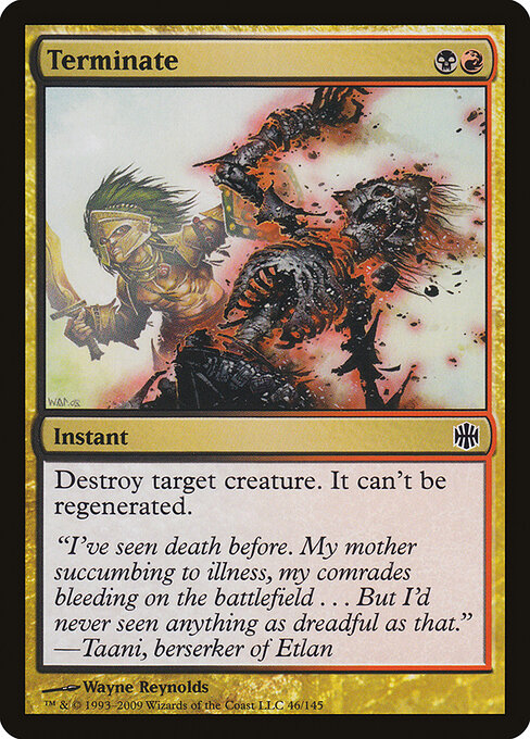Terminate card art