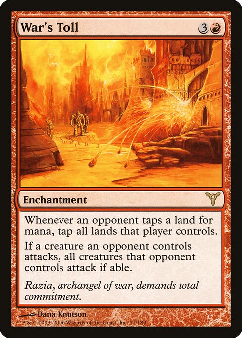 War's Toll card art