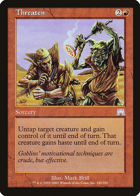 Threaten card art