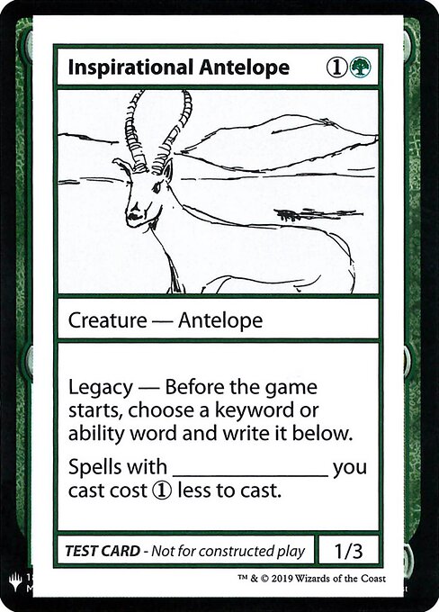 Inspirational Antelope card art