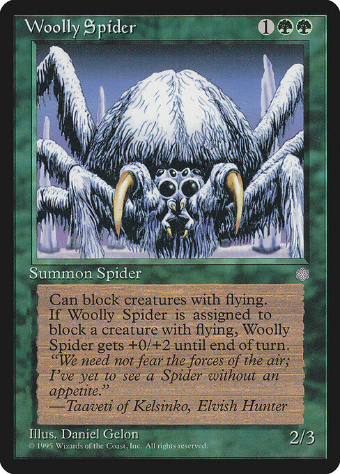 Woolly Spider card art