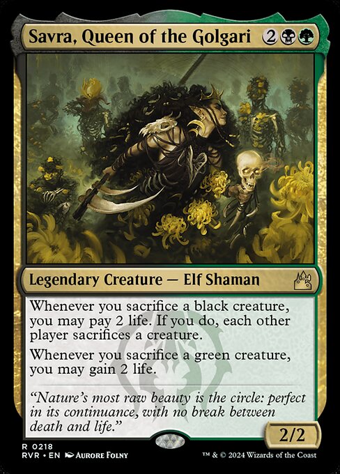 Savra, Queen of the Golgari card art