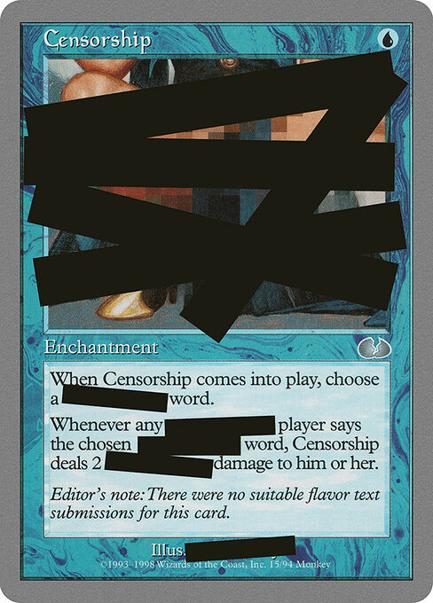 Censorship card art