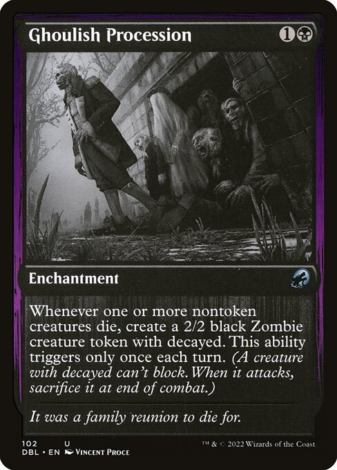 Ghoulish Procession card art