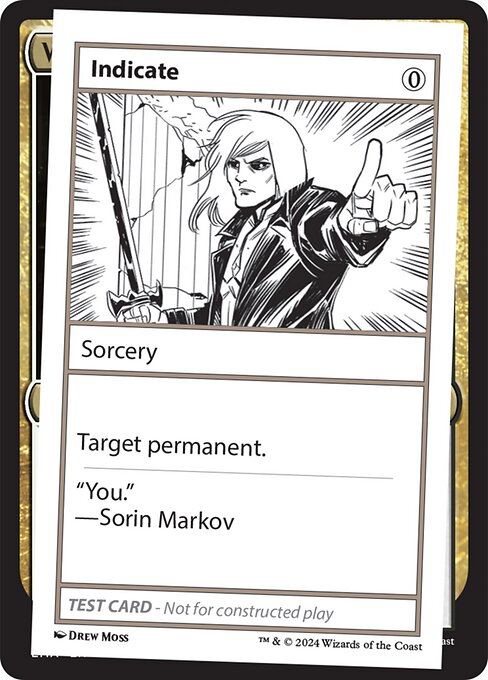 Indicate card art