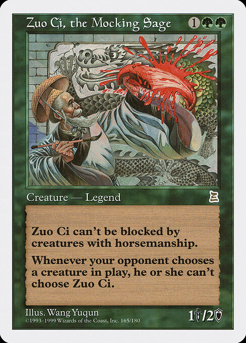 Zuo Ci, the Mocking Sage card art