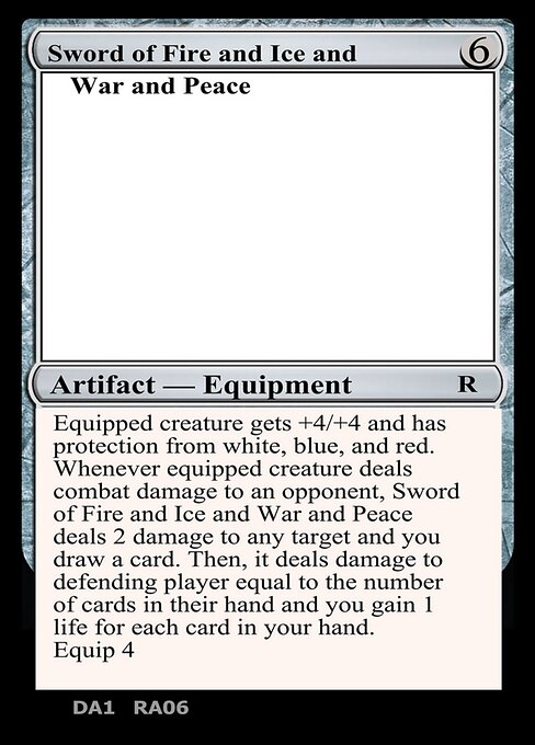 Sword of Fire and Ice and War and Peace card art