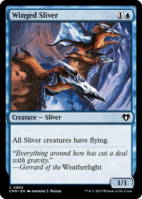 Winged Sliver card art