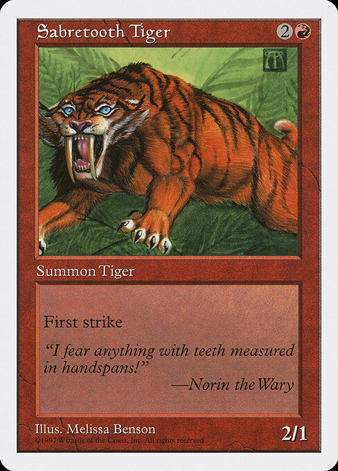 Sabretooth Tiger card art