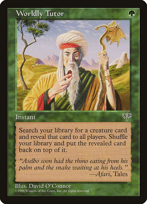 Worldly Tutor card art