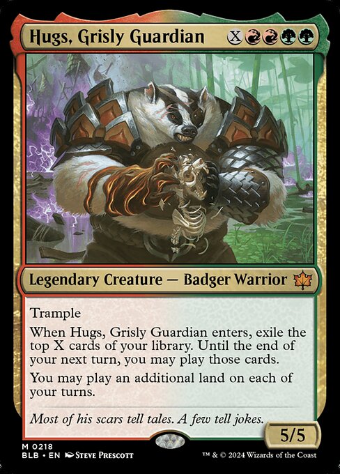 Hugs, Grisly Guardian card art
