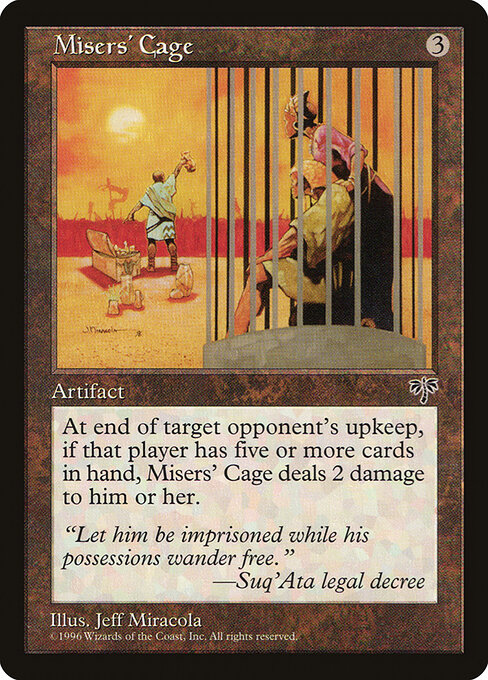 Misers' Cage card art