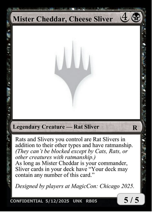 Mister Cheddar, Cheese Sliver card art