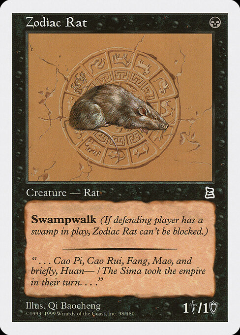 Zodiac Rat card art