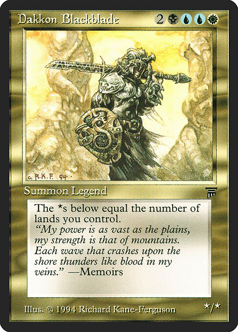 Dakkon Blackblade card art