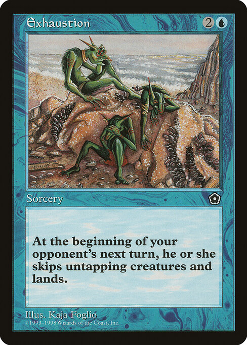 Exhaustion card art