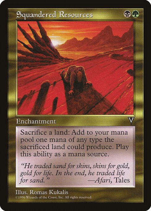 Squandered Resources card art