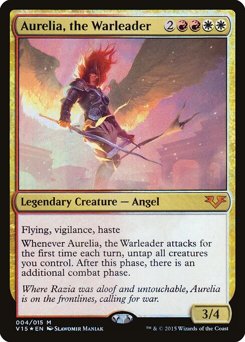 Aurelia, the Warleader card art