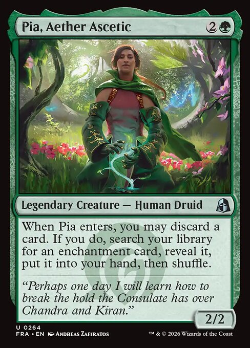 Pia, Aether Ascetic card art