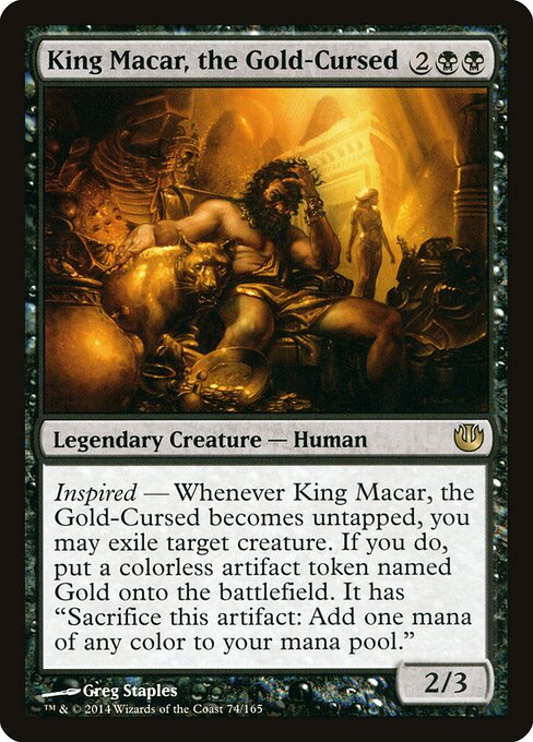 King Macar, the Gold-Cursed card art