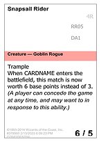 Snapsail Rider — Un-Known Event Playtest Cards
