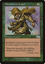 Blanchwood Armor — Urza's Saga