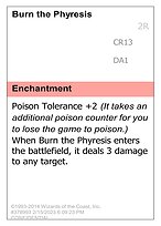 Burn the Phyresis — Un-Known Event Playtest Cards