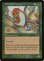 Yavimaya Wurm — Urza's Legacy