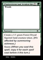 Chatterstorm and Awaken the Woods — Un-Known Event Playtest Cards