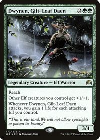 Dwynen, Gilt-Leaf Daen — Prerelease Cards