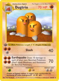 Dugtrio — Base Set (Shadowless)